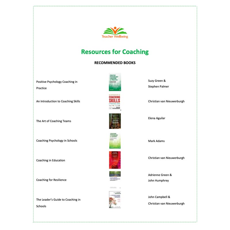 Booklist for Coaching